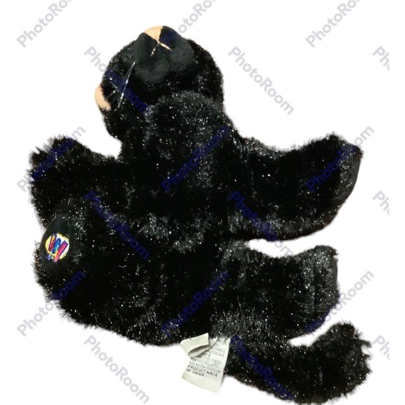 Gantz Webkinz Shimmery Black Cat Green Eyes Long Tail Soft Plush Stuffed Animal - Picture 8 of 12